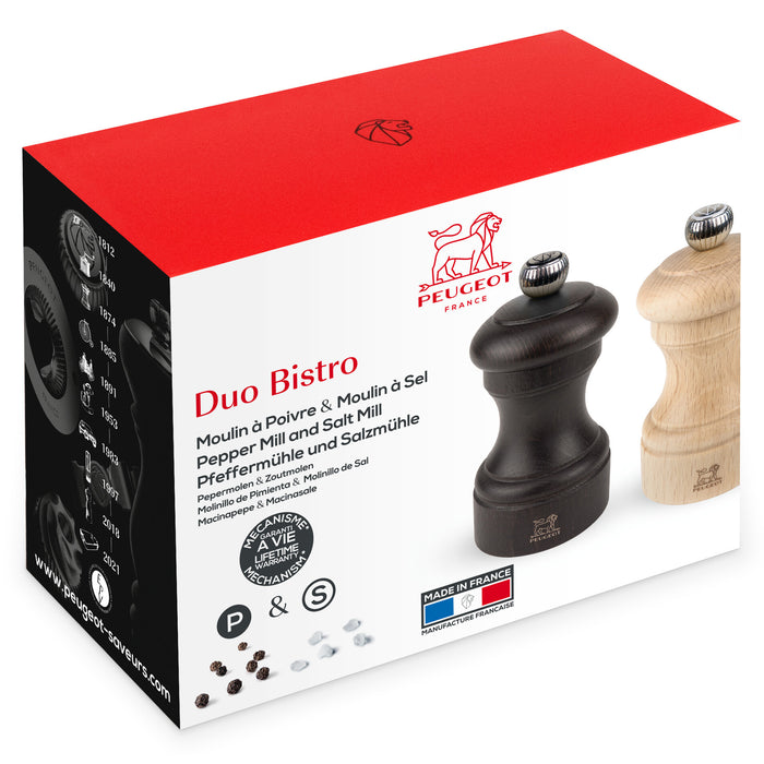 Peugeot Bistro peper- en zoutmolen 10 cm - chocolade-naturel