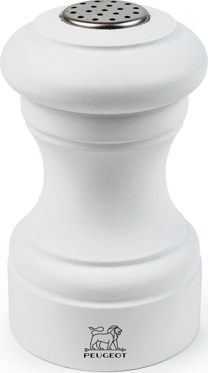 Peugeot Bistro zoutstrooier 9 cm - mat wit - hout