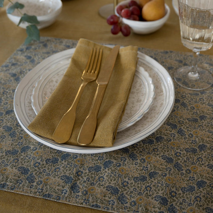Laura Ashley Placemat Oil Geel dubbelzijdig Uni|Daniela 48x35cm