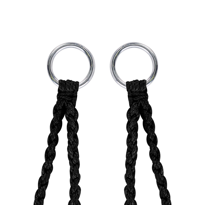 Beliani - GABELLA - Hangstoel - Zwart - Katoen