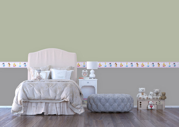 Disney zelfklevende behangrand prinsessen roze - 14 x 500 cm - 600004