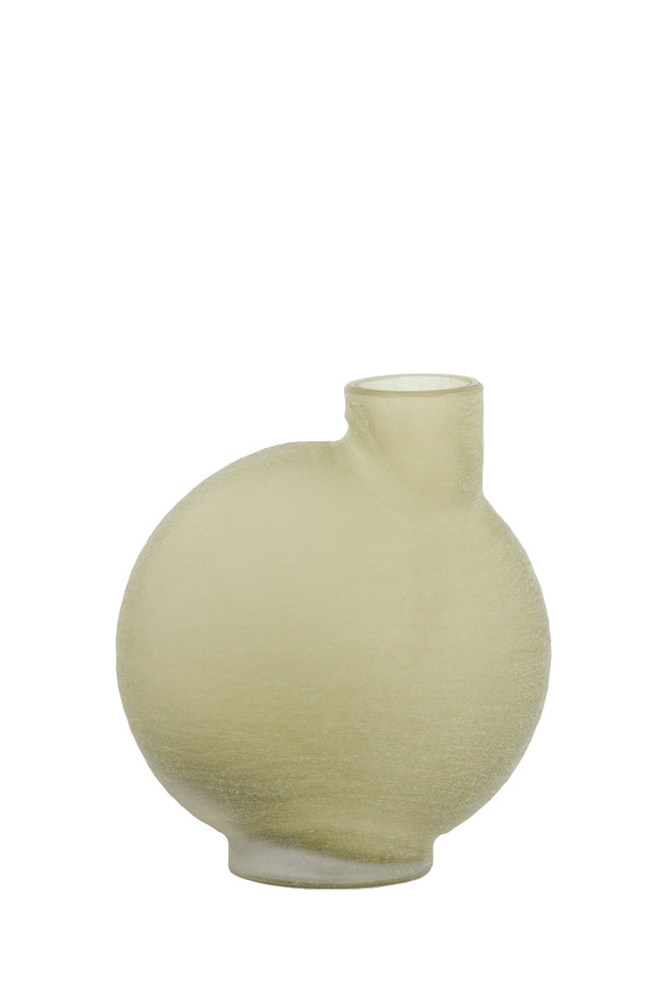 Light & Living Light&living Vaas 25x13x27,5 cm TORNA glas olijf groen