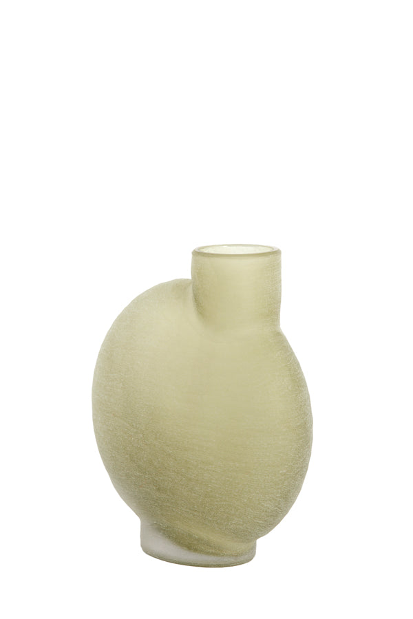 Light & Living Light&living Vaas 25x13x27,5 cm TORNA glas olijf groen