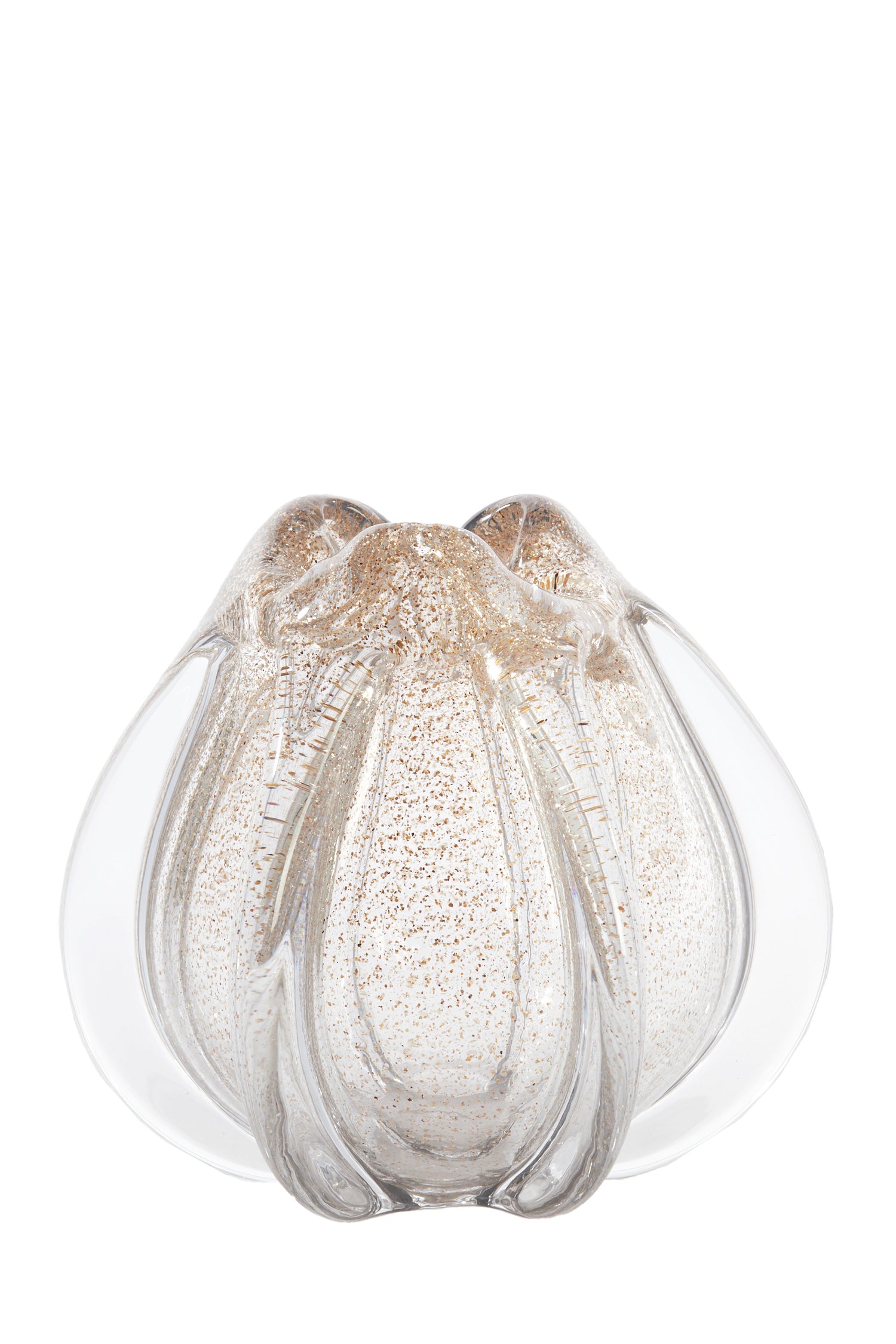 Light&living Vaas Ø24,5x22 cm MURELA glas transparant+glitter zand