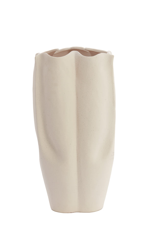 Light&living Vaas deco 28x27,5x56 cm SANGULI keramiek crème