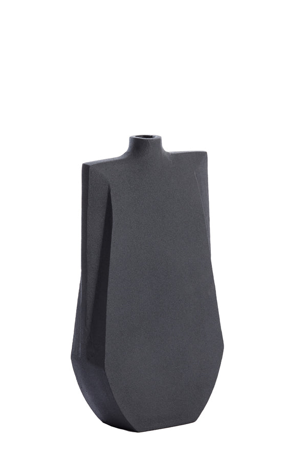 Light & Living Light&living Vaas deco 21x7,5x41 cm MAKAHA mat zwart