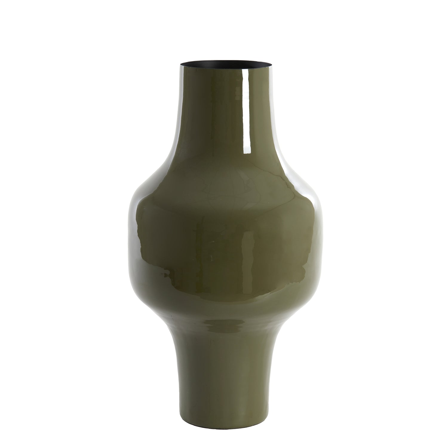 Light&living Vaas deco Ø27x49 cm SINDO glanzend donker olijf groen