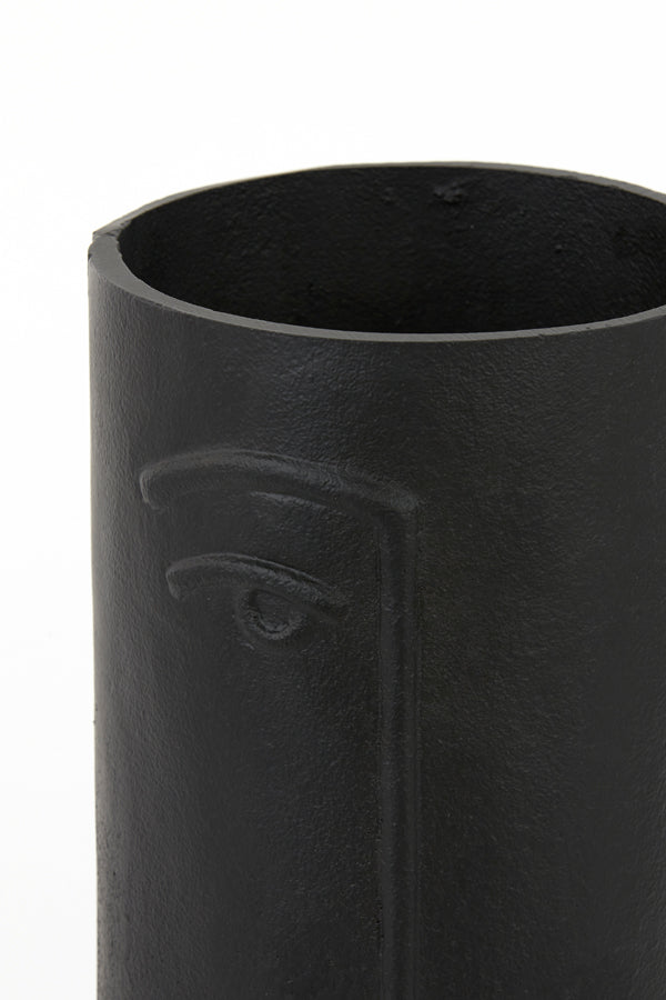 Light & Living Light&living Vaas deco Ø15x35 cm CAPADE mat zwart