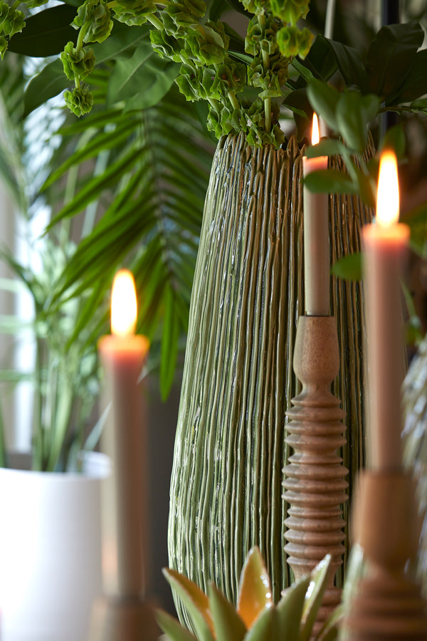 Light&living Vaas deco Ø24,5x52 cm KOPRA keramiek donker groen