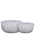 PTMD Rae White ceramic pot ribbed round set of 2