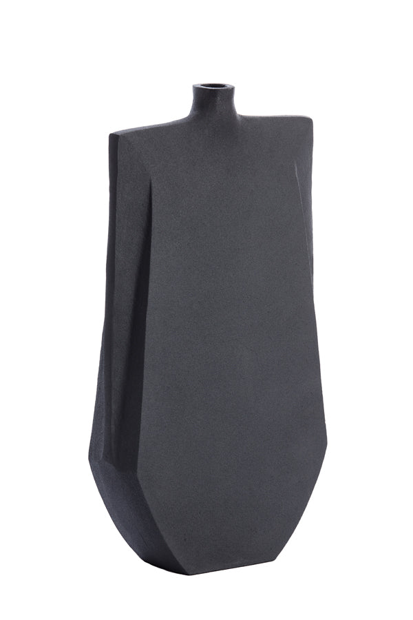 Light & Living Light&living Vaas deco 25x8x51 cm MAKAHA mat zwart