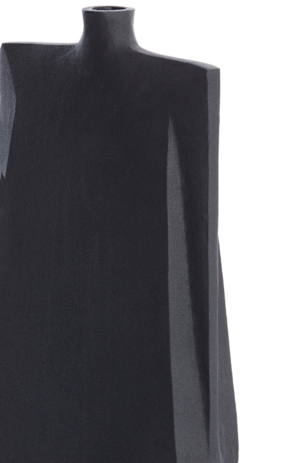 Light & Living Light&living Vaas deco 25x8x51 cm MAKAHA mat zwart