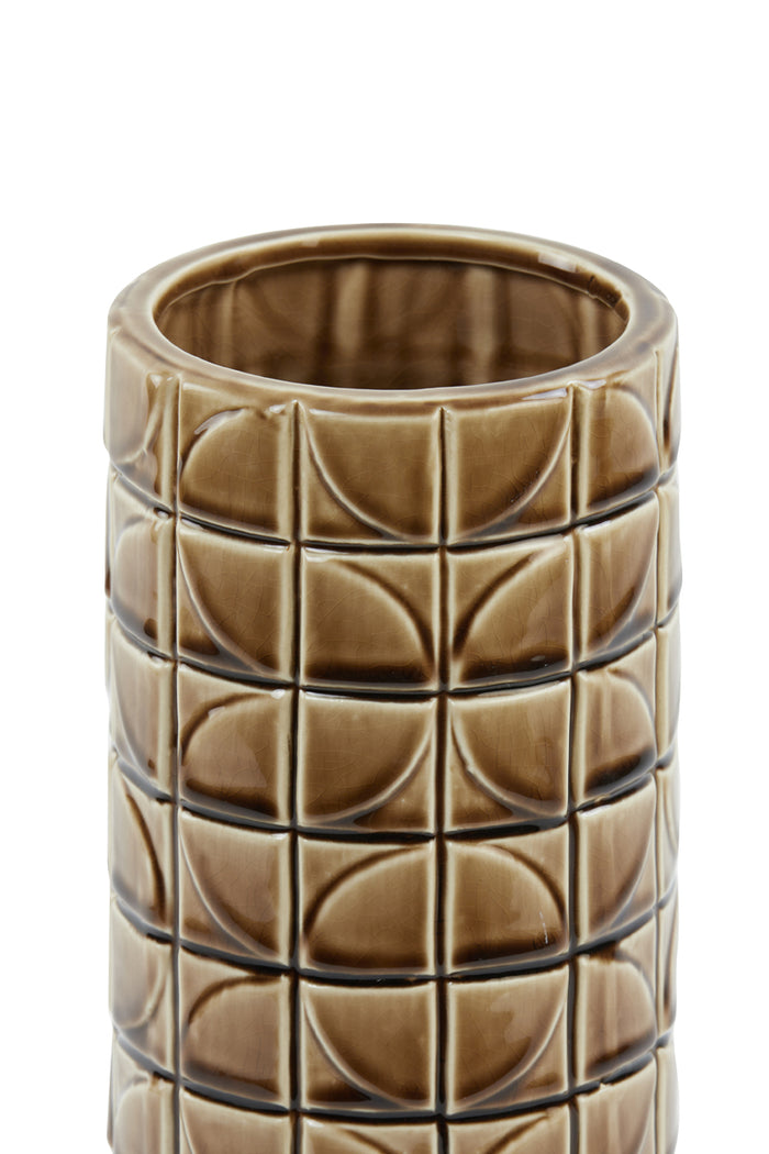 Light & Living Light&living Vaas Ø14x43 cm PHILO keramiek bruin