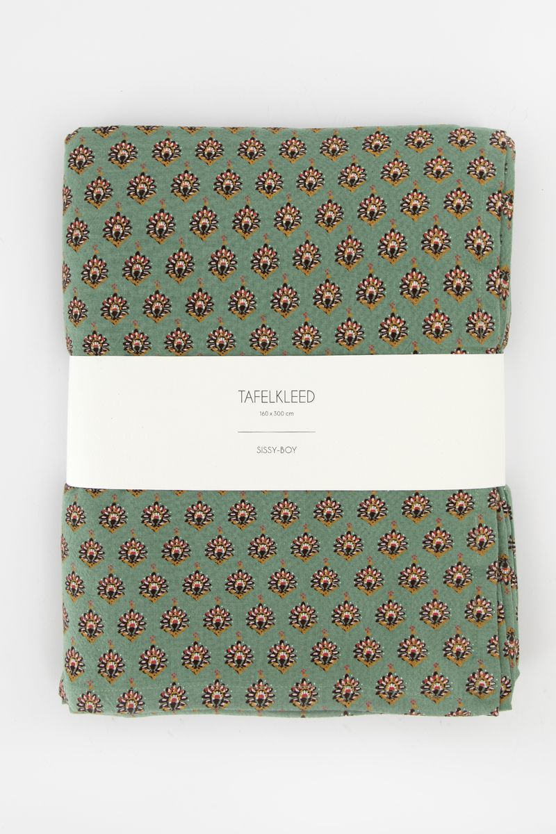 Sissy-Boy Groen tafelkleed met print