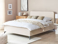 Beliani-VALOGNES-Tweepersoonsbed-Lichtbeige-160 x 200 cm-Corduroy