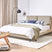 Beliani - MELLE - Tweepersoonsbed - Taupe - 160 x 200 cm - Corduroy