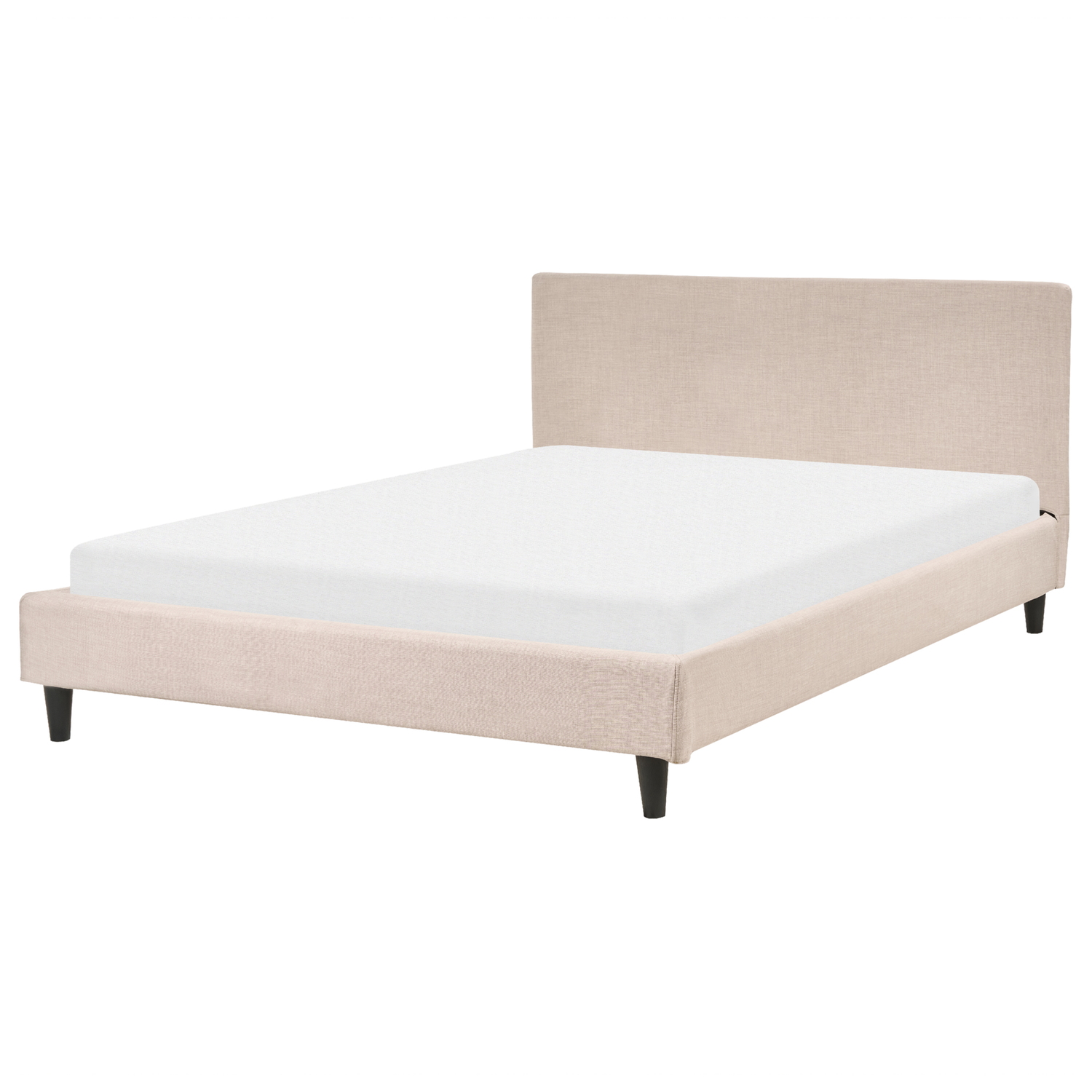 Beliani-FITOU -Tweepersoonsbed-Zandbeige-140 x 200 cm-Polyester