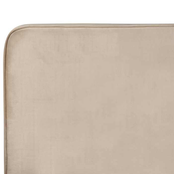 Beliani - VALOGNES - Tweepersoonsbed - Taupe - 160 x 200 cm - Fluweel