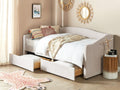 Beliani - VITTEL - Bed met opberger - Lichtbeige - Polyester