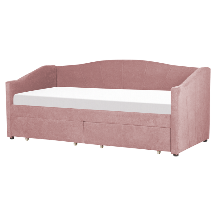 Beliani - VITTEL - Bed met opberger - Roze - Polyester