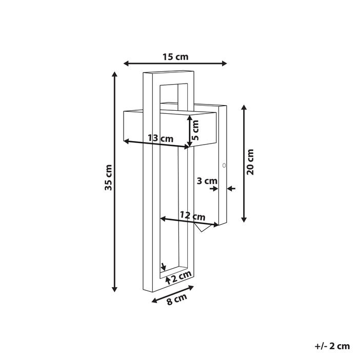 Beliani - KELTY - Wandlamp - Zwart - Ijzer