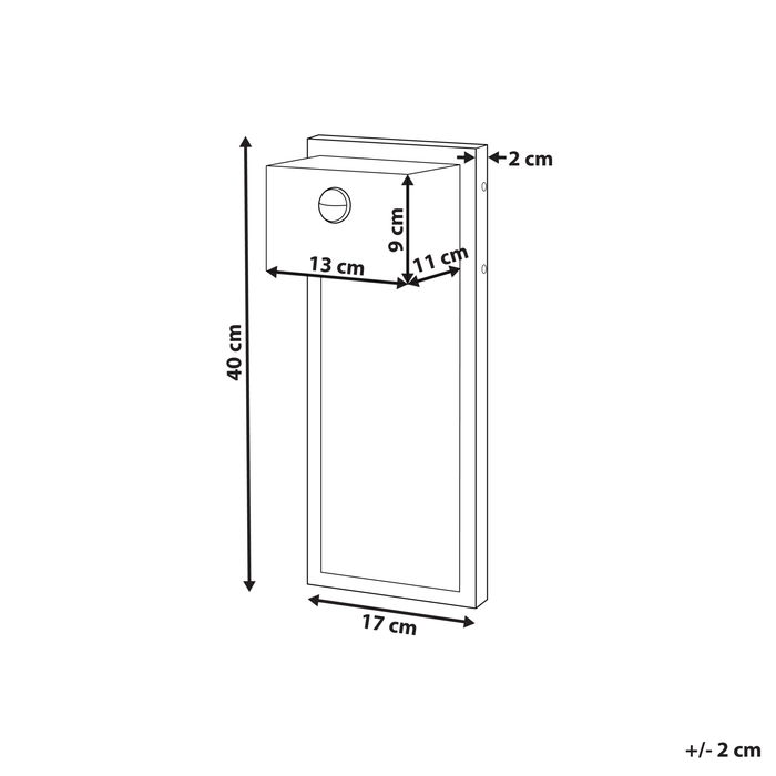 Beliani - CARRON - Wandlamp - Zwart - Ijzer