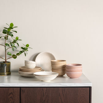 by fonQ Mixed Ceramics Kommen 4st. - Ø 15 cm - Zand