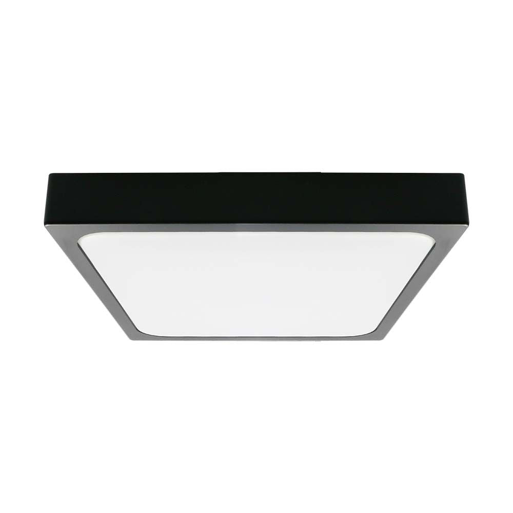 V-TAC VT-8618B-SQ LED Vierkant Plafondlamp - Zwart - 225mm - IP44 -