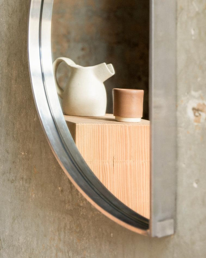 Frama Recess spiegel halfrond small 65x33