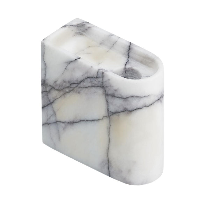 Northern Monolith kandelaar low wit marmer