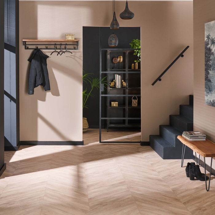 Fraaai - Joshua kapstok 6 haken met hoedenplank acaciahout