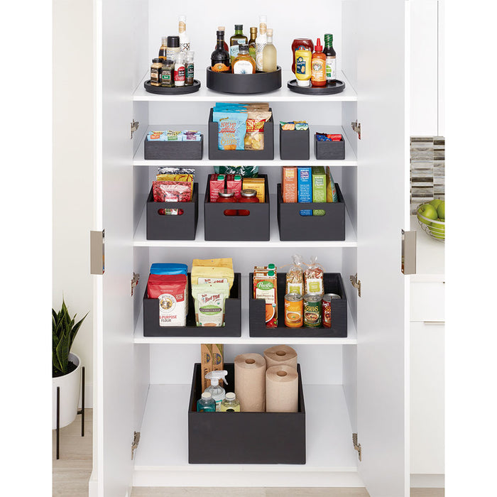 iDesign - Opbergbox met Handgrepen, 38 x 46 x 20.5 cm, Paulownia Hout,