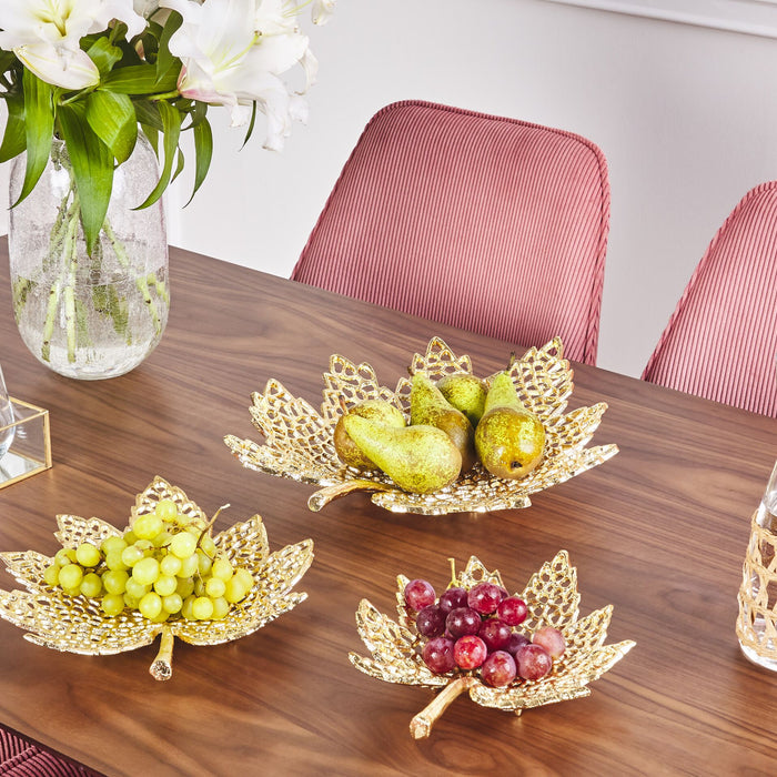 Beliani - PEMALI - Decoratieve borden - Goud - Aluminium