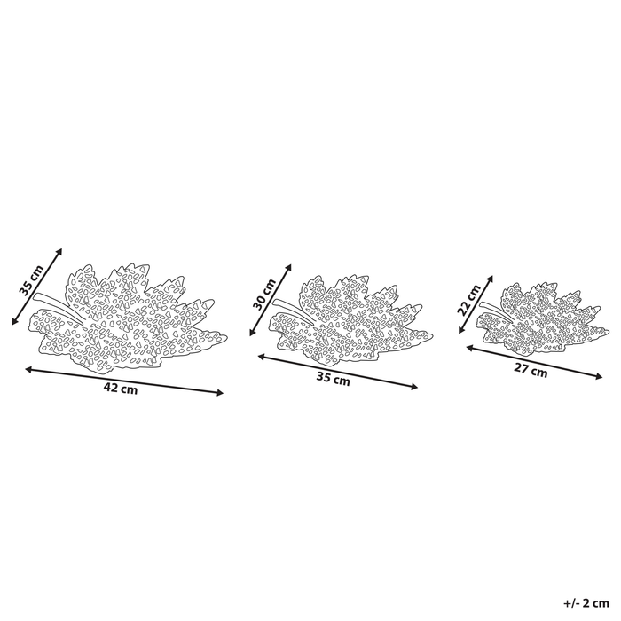 Beliani - PEMALI - Decoratieve borden - Goud - Aluminium