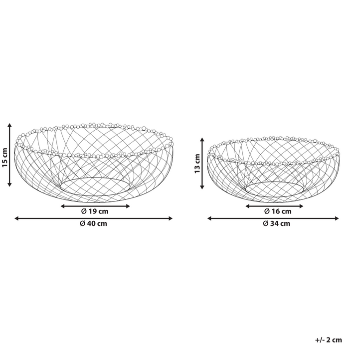 Beliani - BALIUNG - Decoratieve schalen set van 2 - Goud - IJzer