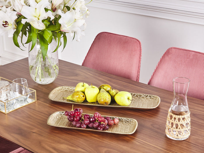 Beliani - BRANTAS - Decoratief dienblad set van 2 - Goud - Aluminium