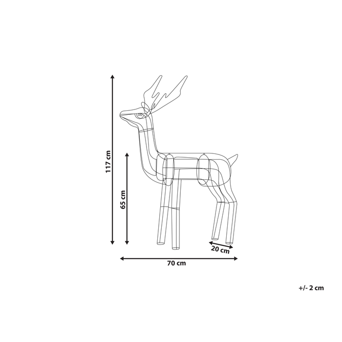 Beliani - LAUGAR - Kerstdecoratie - Zilver - IJzer