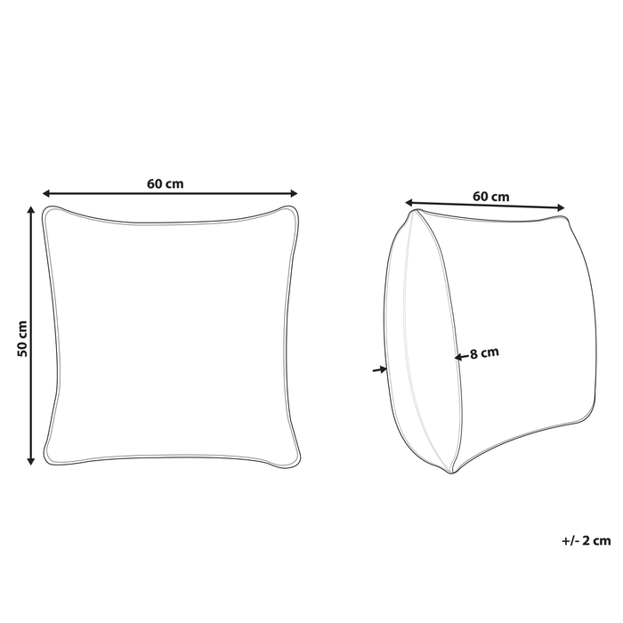 Beliani - THIMPU - Hoofdkussen laag - Wit - 50 x 60 cm - Polyester