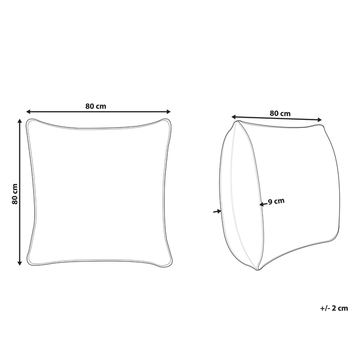 Beliani - TRIGLAV - Hoofdkussen hoog - Wit - 80 x 80 cm - Polyester