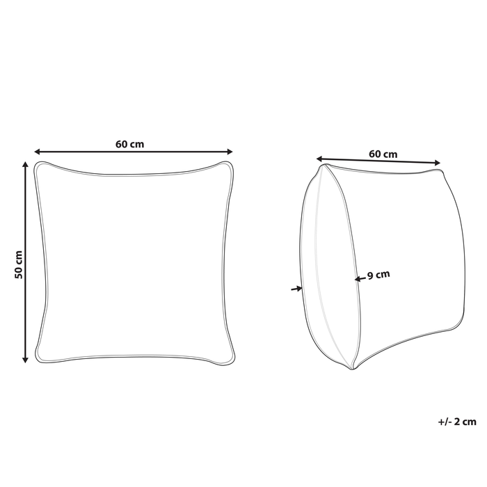 Beliani - TRIGLAV - Hoofdkussen hoog - Wit - 50 x 60 cm - Polyester