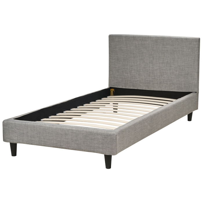 Beliani - FITOU - Bekleding bed - Lichtgrijs - 90 x 200 cm - Polyester