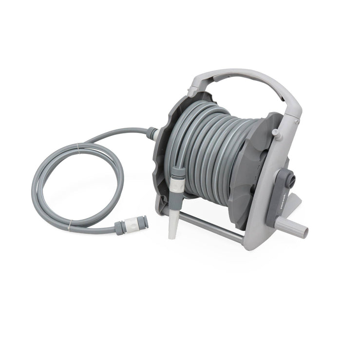 sweeek - Mini muurhaspel van 20 m, slanghaspel inclusief tuinslang,