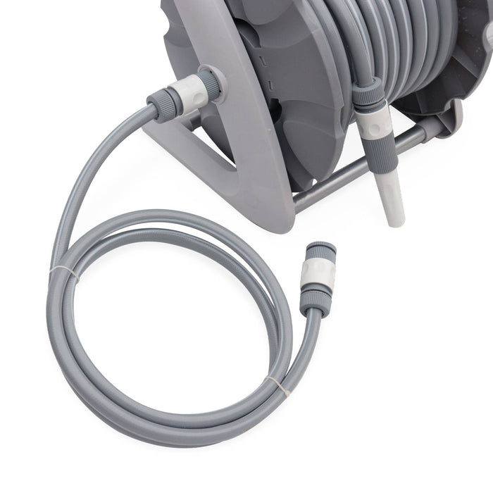 sweeek - Mini muurhaspel van 20 m, slanghaspel inclusief tuinslang,