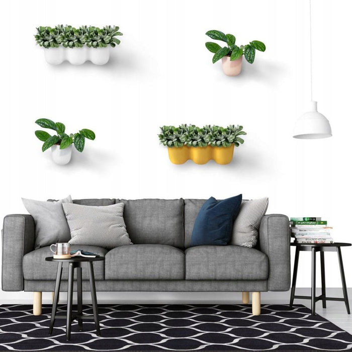 QUVIO Wand bloempot- Kunststof - Wit