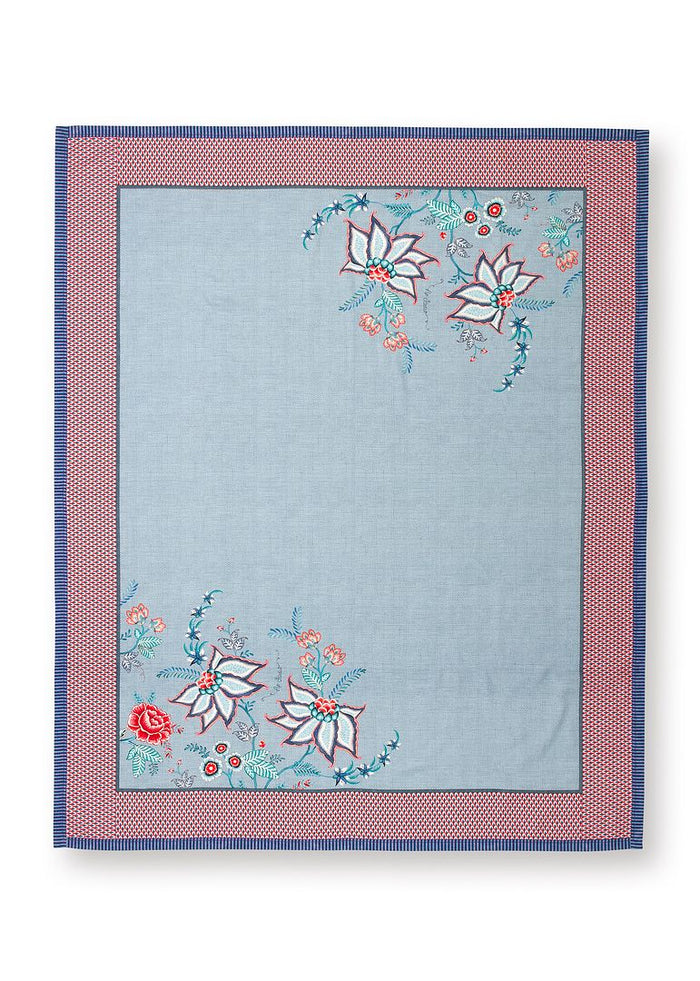 Pip Studio Tafelkleed - Blauw - Flower Festival - 100x100cm