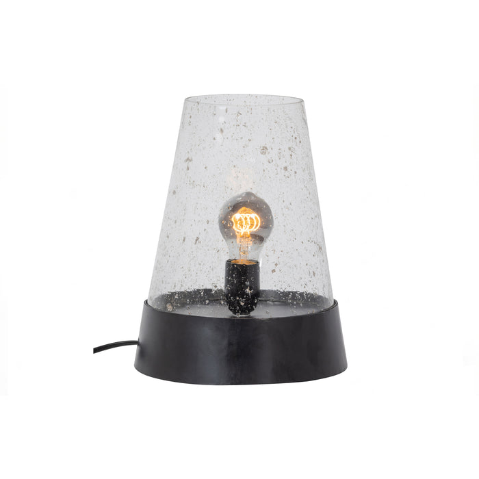 WOOOD Tafellamp Costly - Metaal|Glas - Zwart - 30x24x14