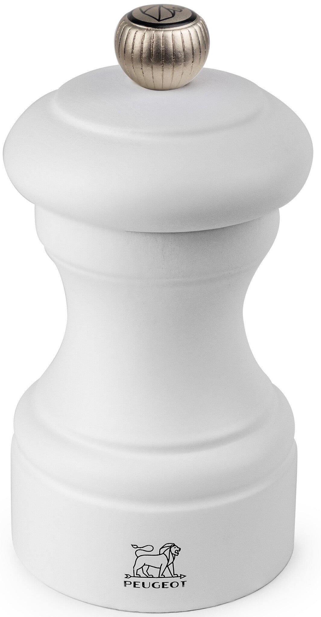 Peugeot Bistro pepermolen 10 cm - mat wit - beukenhout