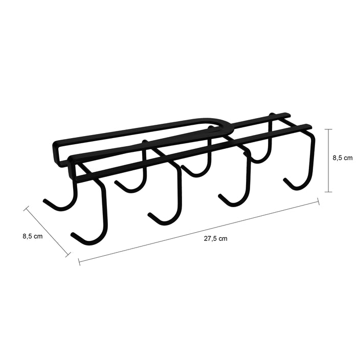 QUVIO Mokken houder hangend - Metaal - Zwart