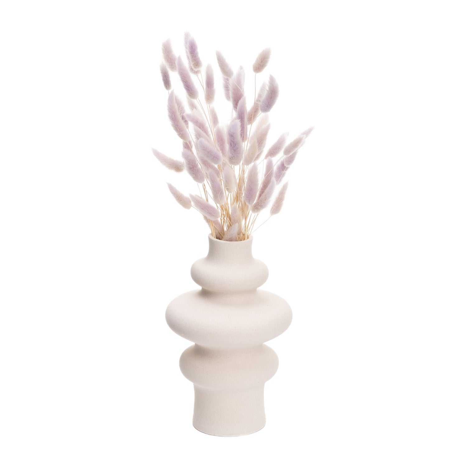 QUVIO Vaas - Keramisch - 21 cm - Beige