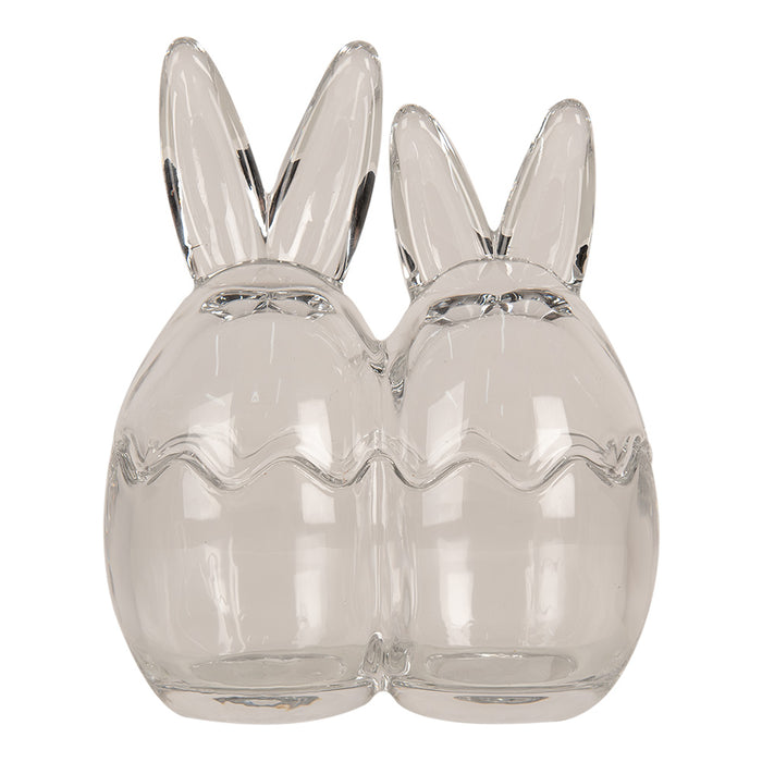 Clayre & Eef Glazen potje Ei 14x8x17 cm Transparant Glas